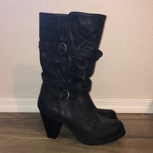 Maurice’s Heeled Boots. Size 10. Black.